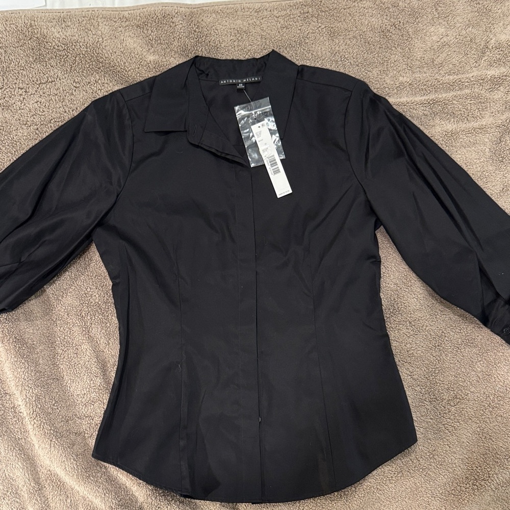 ANTONIO MELANI Classic Black Blouse